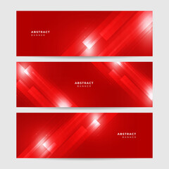 Technology global red wide banner design background