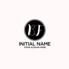 Obraz premium BF monogram logo template vector 