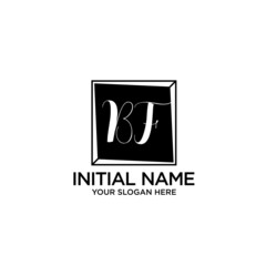 BF monogram logo template vector	