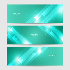 Technology global green wide banner design background