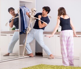 The concept of skeleton in the cupboard or closet