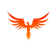 Illustration logo Phoenix bird logo spreading wings