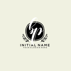 BP monogram logo template vector	