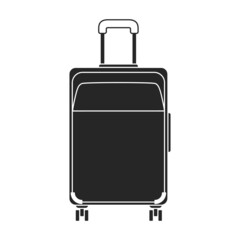 Suitcase vector icon.Black vector icon isolated on white background suitcase.