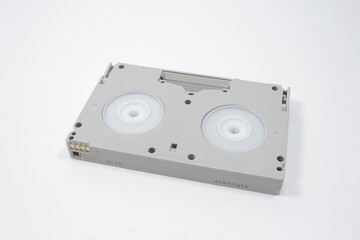 a DV cassette, Digital Video on white background