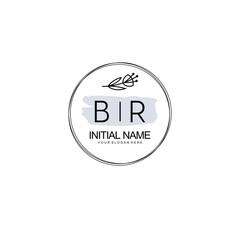 BR Hand drawn wedding monogram logo