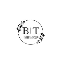 BT Hand drawn wedding monogram logo