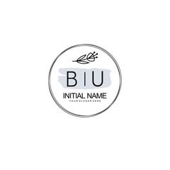 BU Hand drawn wedding monogram logo