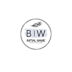 BW Hand drawn wedding monogram logo