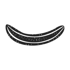 Banana vector icon.Black vector icon isolated on white background banana.