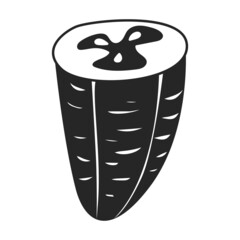 Banana vector icon.Black vector icon isolated on white background banana.