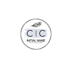 CC Hand drawn wedding monogram logo