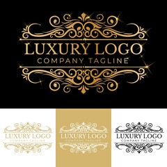 Luxury brand logo template