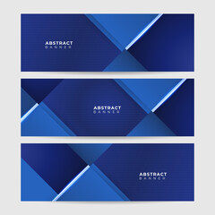 Corporate business blue wide banner design background