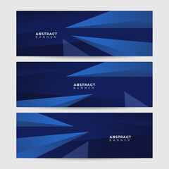Fototapeta premium Corporate business blue wide banner design background