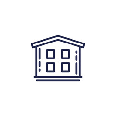 guesthouse line icon on white