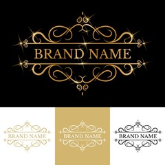 Vintage and luxury logo template