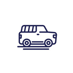 pickup, delivery truck line icon
