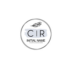 CR Hand drawn wedding monogram logo