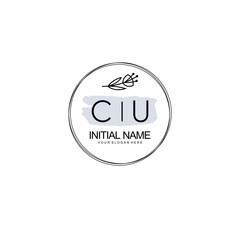 CU Hand drawn wedding monogram logo
