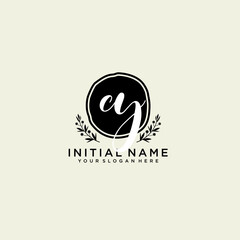 CY monogram logo template vector	