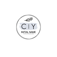 CY Hand drawn wedding monogram logo