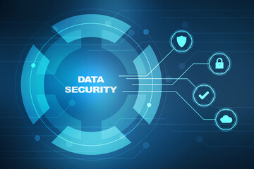  2d illustration data security concept
