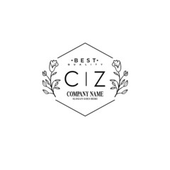 CZ Hand drawn wedding monogram logo