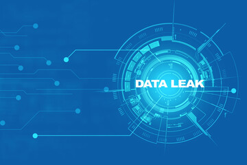 2d illustration data leak concept
