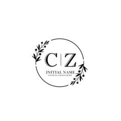 CZ Hand drawn wedding monogram logo