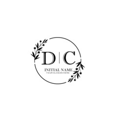 DC Hand drawn wedding monogram logo