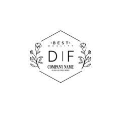 DF Hand drawn wedding monogram logo