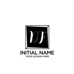 DF monogram logo template vector	