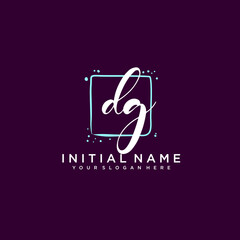 DG monogram logo template vector	