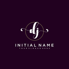 DJ Beautiful handwriting logo or wedding monograms collection