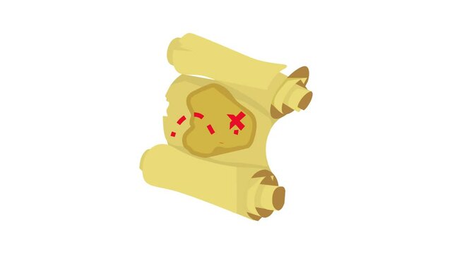 Map icon animation best cartoon object on white background