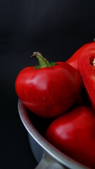 red pepper ON A BLACK BACKGROUND