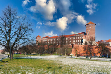 Wawel Castle in the city of Krakow, Poland. 