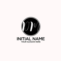 DM monogram logo template vector	