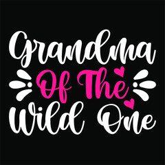 GRANDMA OF THE WILD ONE SVG