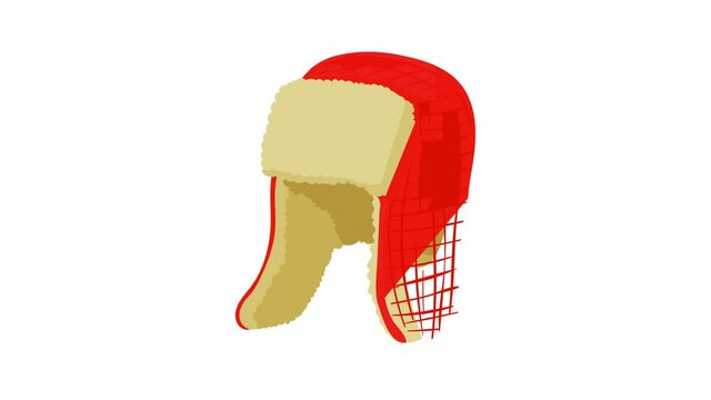 Winterhat icon animation best cartoon object on white background
