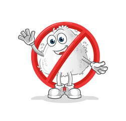 say no to onigiri mascot. cartoon vector