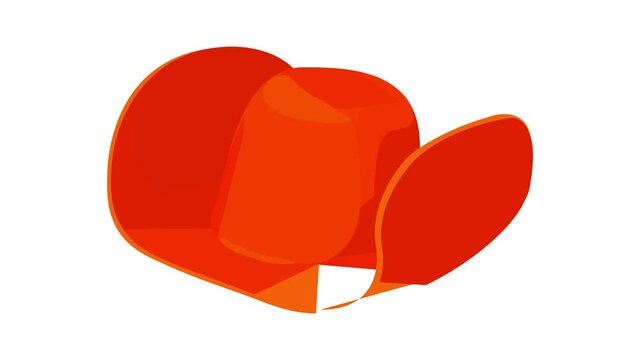 Cowboy hat icon animation best cartoon object on white background