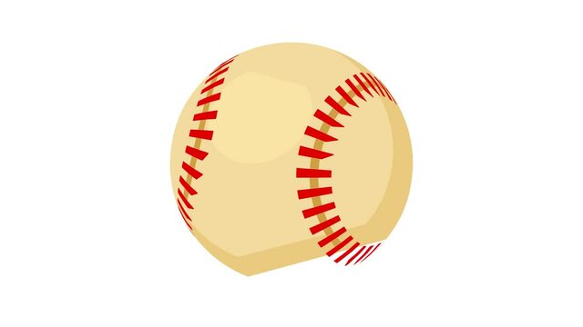Baseball ball icon animation best cartoon object on white background