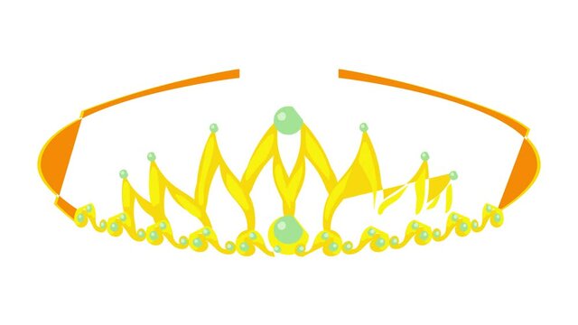 Tiara icon animation best cartoon object on white background