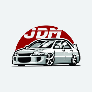 JDM Japanese Sport Car Vector Illustration. Best For Car Enthusiast And Club Tshirt