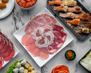 Sashimi and Sushi Mixed Dishes