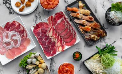 Sashimi and Sushi Mixed Dishes