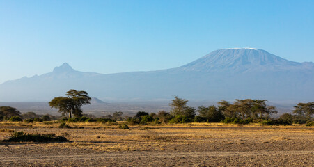 KENYA - AUGUST 16, 2018: Landscape of Amboseli National Park