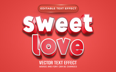 Sweet love editable text effect